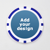 Custom Blue Casino Chip With Image
